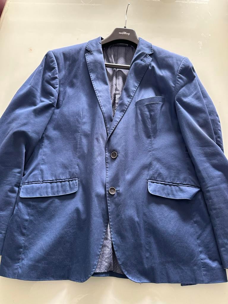 Colbert heren, Ophalen of Verzenden, Zo goed als nieuw, Maat 52/54 (L), Blauw