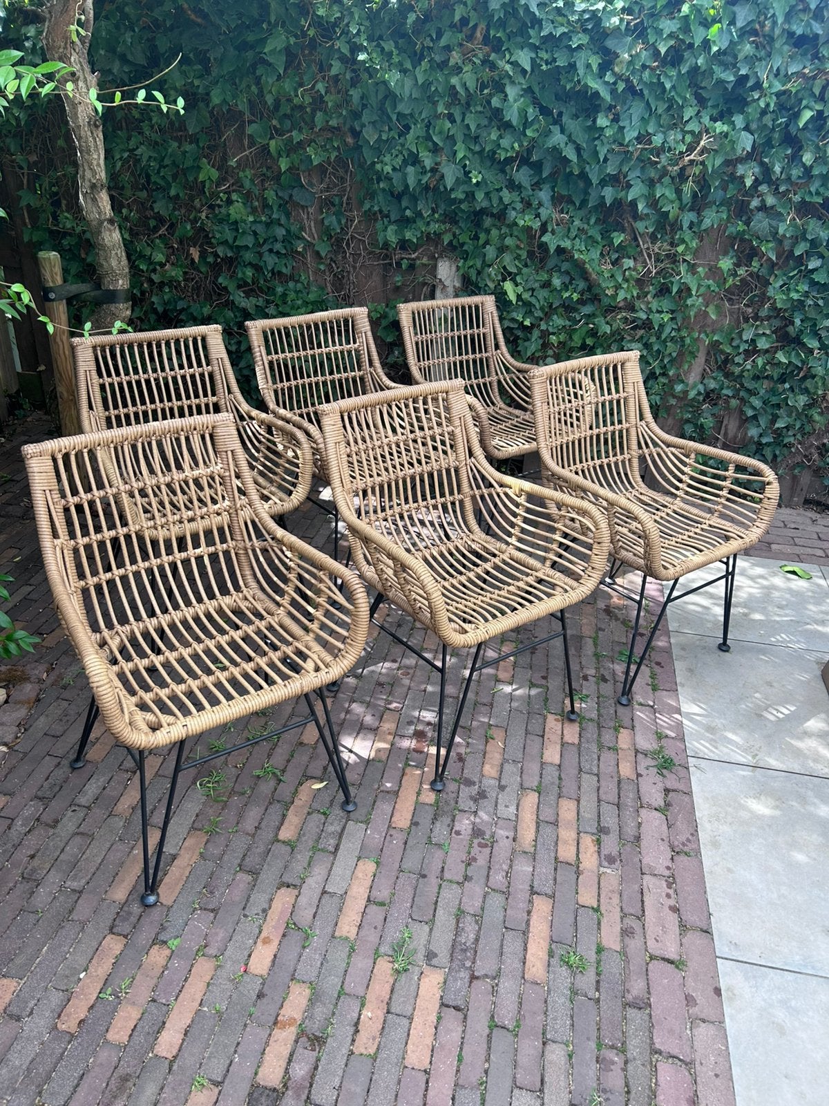 Tuinstoel Carlos + kussens, Ophalen, Zo goed als nieuw, Wicker