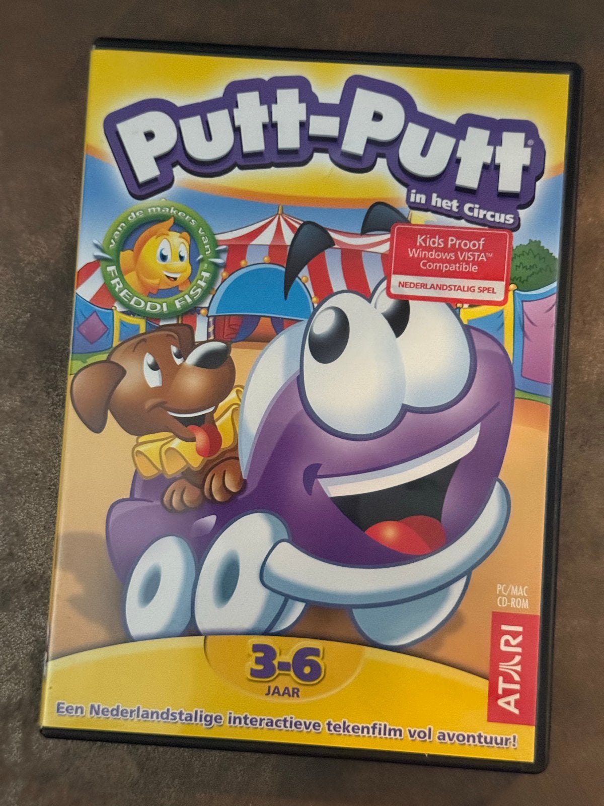 Putt-Putt in het Circus PC/MAC CD-ROM (3-6 jaar), Puzzel en Educatief, Gebruikt, 1 speler, Ophalen of Verzenden