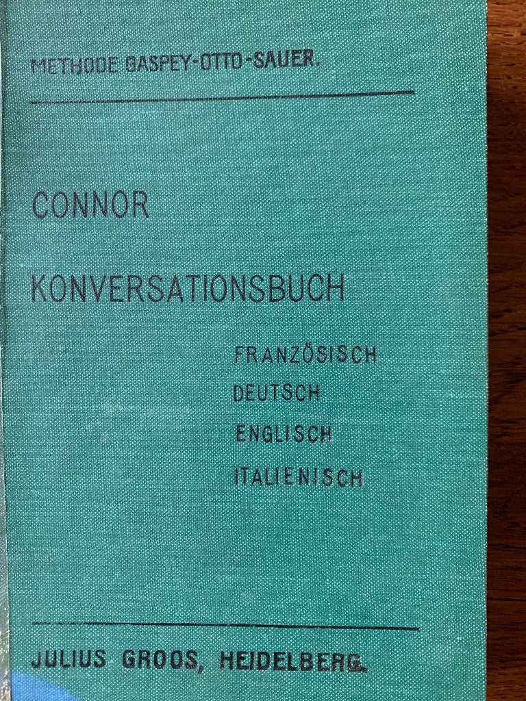Konversationsbuch" James Connor Frans/Duits/Engels/Italiaans, Antiek en Kunst, Ophalen of Verzenden