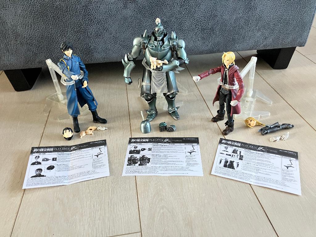 Fullmetal Alchemist Play Arts Kai Edward, Alphonse, Roy, Verzamelen, Beelden en Beeldjes, Zo goed als nieuw, Ophalen of Verzenden