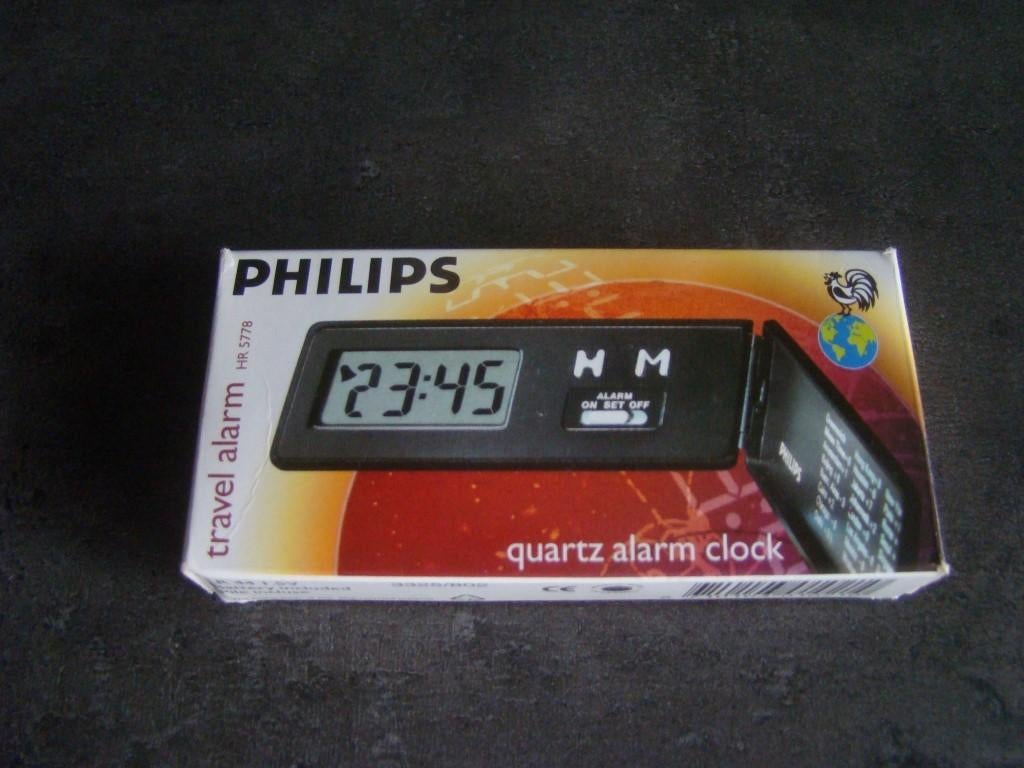 Travel Alarm reisklokje Philips  vintage, Antiek en Kunst, Antiek | Klokken, Ophalen of Verzenden
