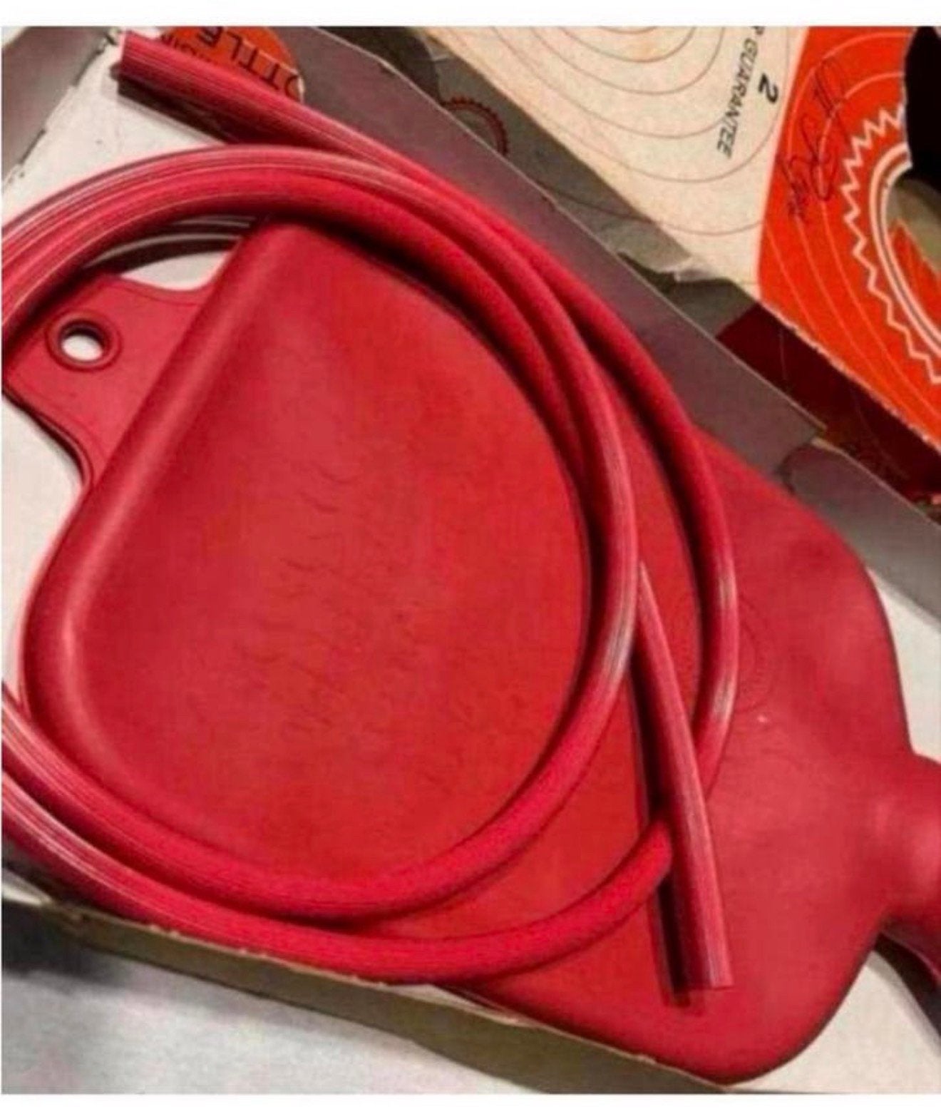 VINTAGE 1960 Sun Mark ST. REGIS - Rood Rubber waterzak set, Diversen, Ophalen of Verzenden, Zo goed als nieuw, H, H