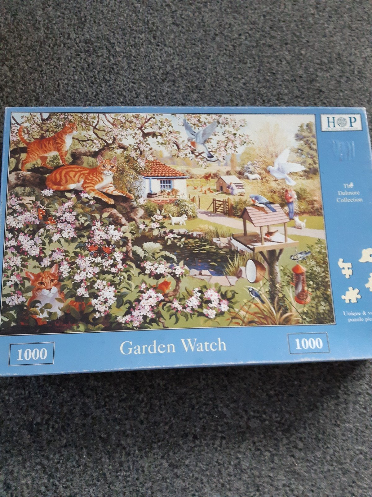Hop puzzel Garden watch 🐈🐈, Hobby en Vrije tijd, Denksport en Puzzels, Ophalen of Verzenden, 500 t/m 1500 stukjes, Zo goed als nieuw