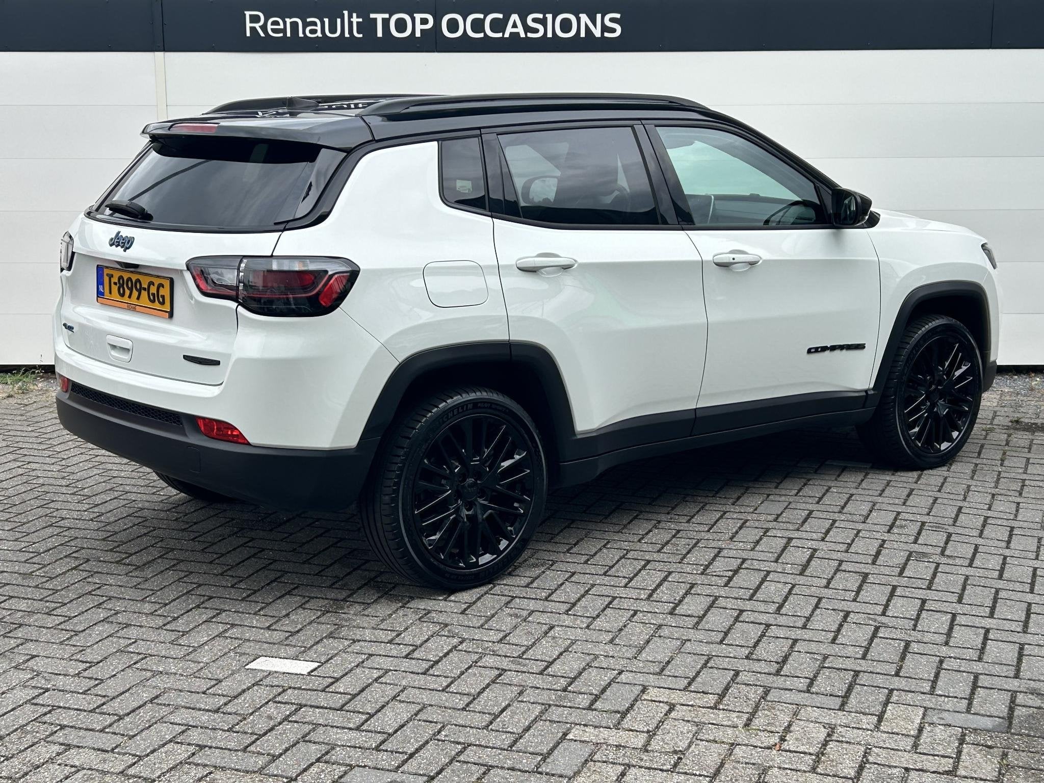 Jeep Compass 4xe 190 Plug-in Hybrid Electric Night Eagle | A, Auto's, Automaat, Met garantie (alle), Leder en Stof, Wit