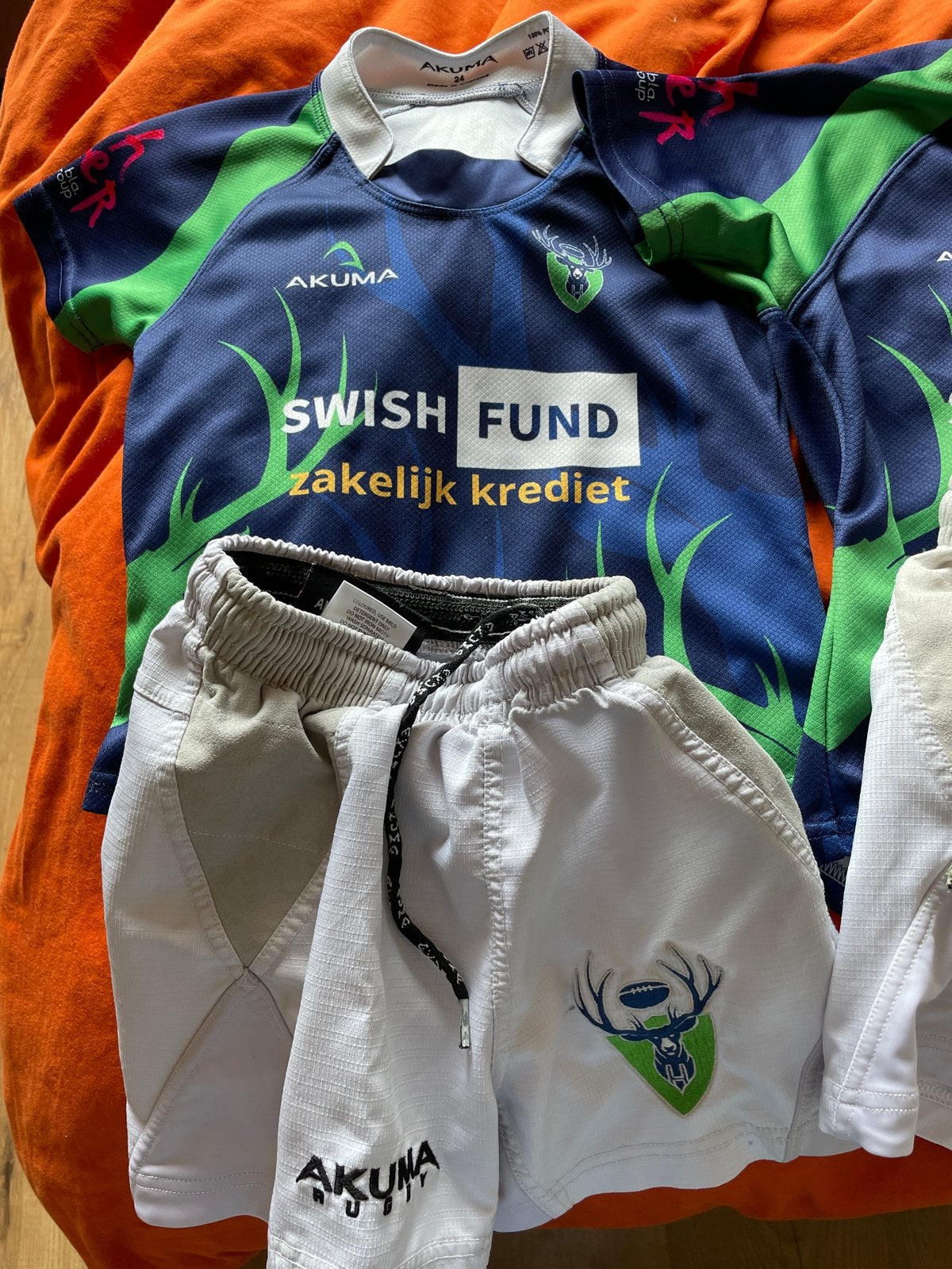 Rugby tenue Houtsche Haarlem maat 24 en 28, Ophalen, Gebruikt, Kleding