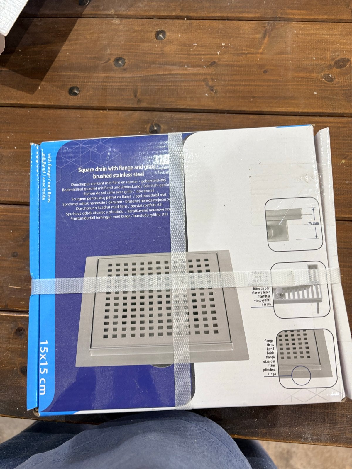 Nieuwe RVS Doucheput - Vierkant 15x15 cm, Ophalen, Nieuw, Rvs, Douche
