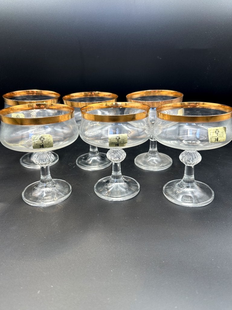 Jaren 60 Champagne Coupé Glazen Duitsland, Glas of Glazen, Gebruikt, Ophalen of Verzenden, Glas