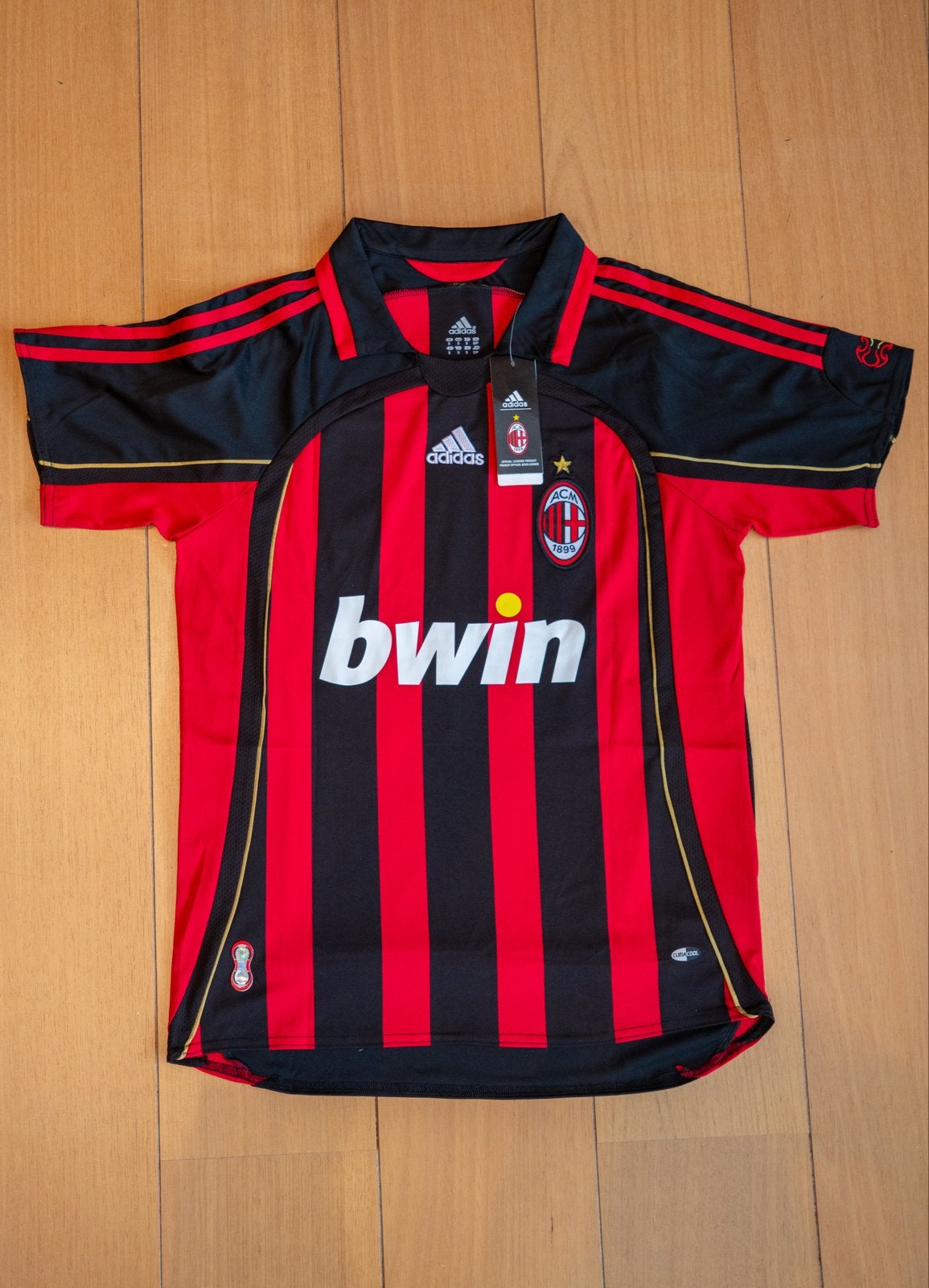 AC Milan Thuisshirt Kaka #22 Maat S Adidas Bwin, Ophalen of Verzenden, Zo goed als nieuw, Maat 46 (S) of kleiner, Rood