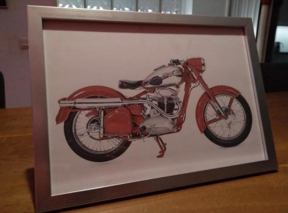 Poster Jawa 500 1972, Ophalen of Verzenden, Motoren
