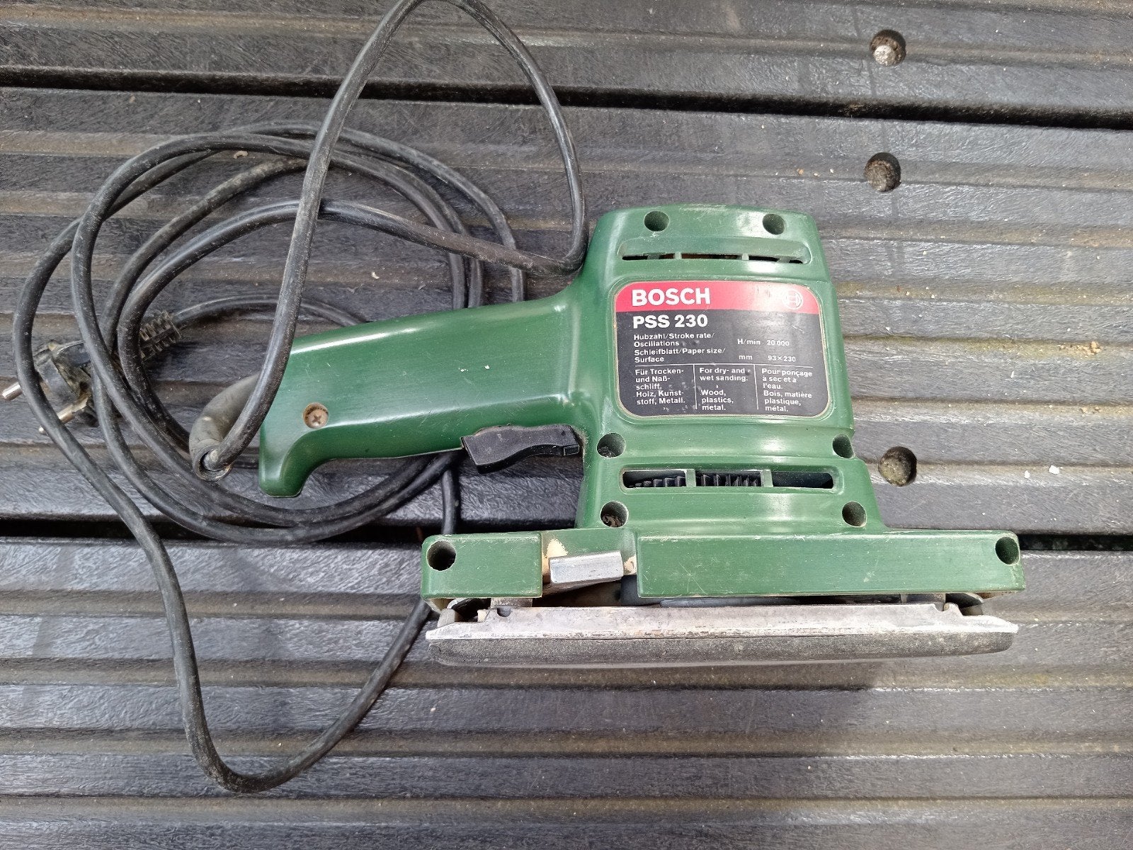 Bosch PSS230 schuurmachine, Ophalen of Verzenden, Gebruikt, Vlakschuurmachine
