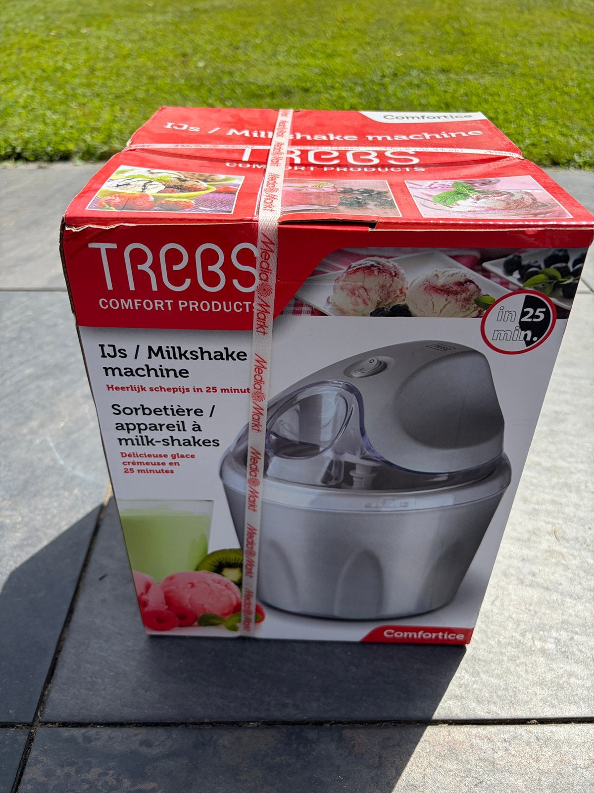 Trebs Comfortice ijsmachine & milkshakemaker – in doos, Ophalen of Verzenden, Nieuw, Zelfvriezend
