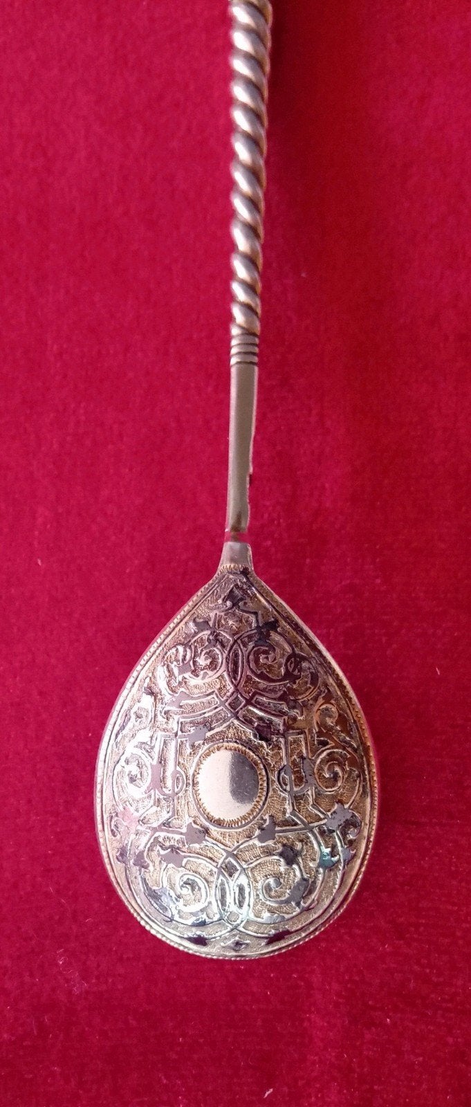 Antieke Russische Zilveren Lepel, Zolotnik, 1866 j., Ophalen of Verzenden