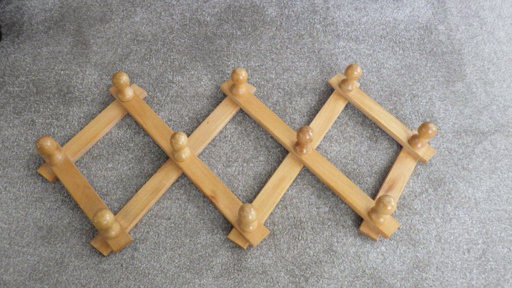 mooie houten wandrek accordeon, Ophalen of Verzenden, Overige typen