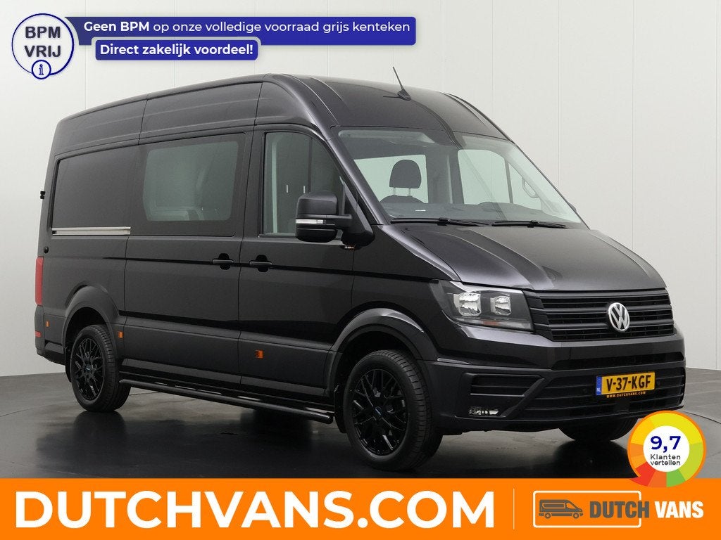 Volkswagen Crafter 2.0TDI 180PK DSG Automaat L3H3 | 7-Persoo, Auto's, Stof, Gebruikt, Volkswagen, Zwart
