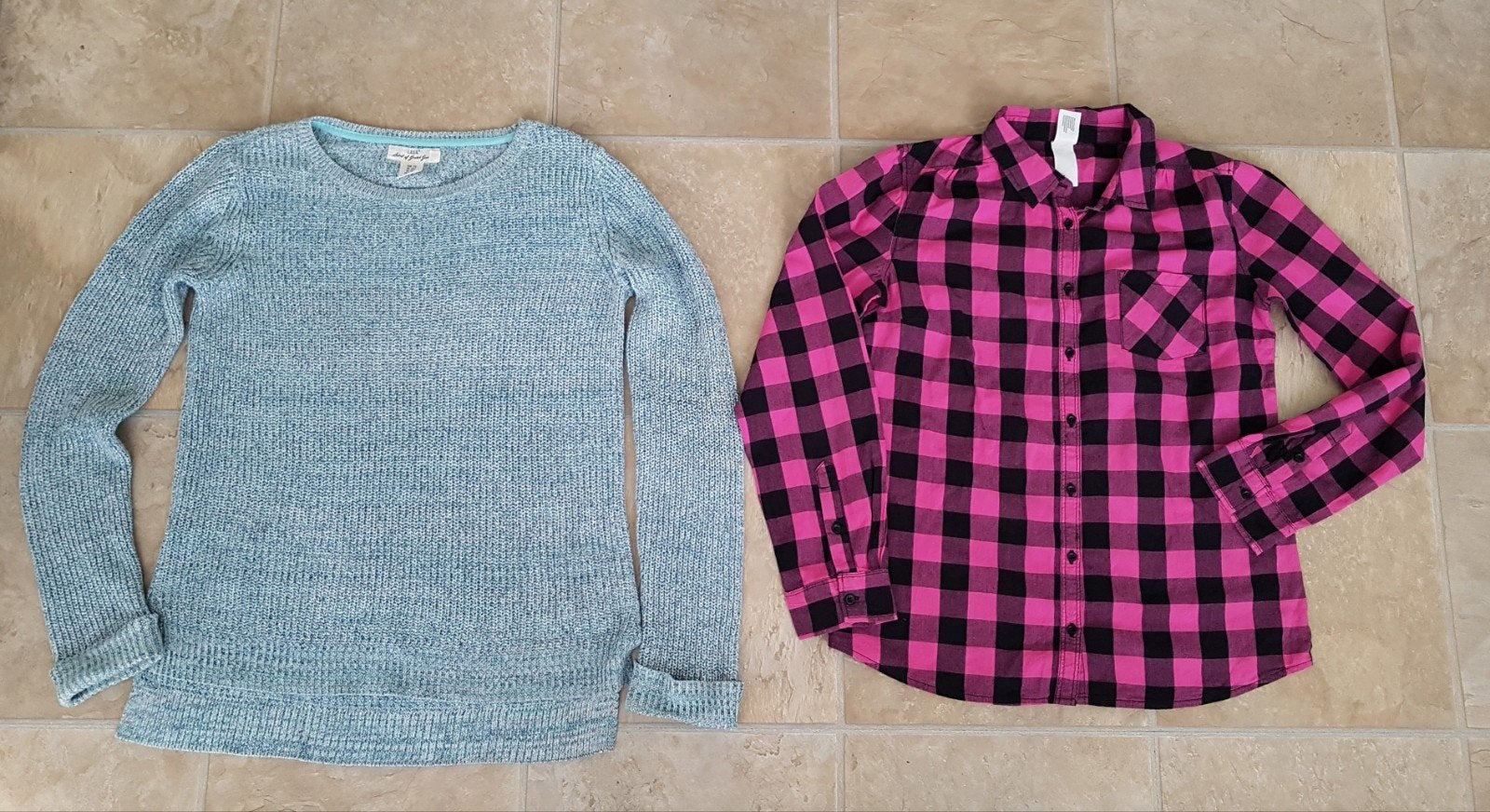 H&M L.O.G.G. trui en geruit overhemd maat 170, Kinderen en Baby's, Ophalen of Verzenden, Zo goed als nieuw, Meisje, Trui of Vest
