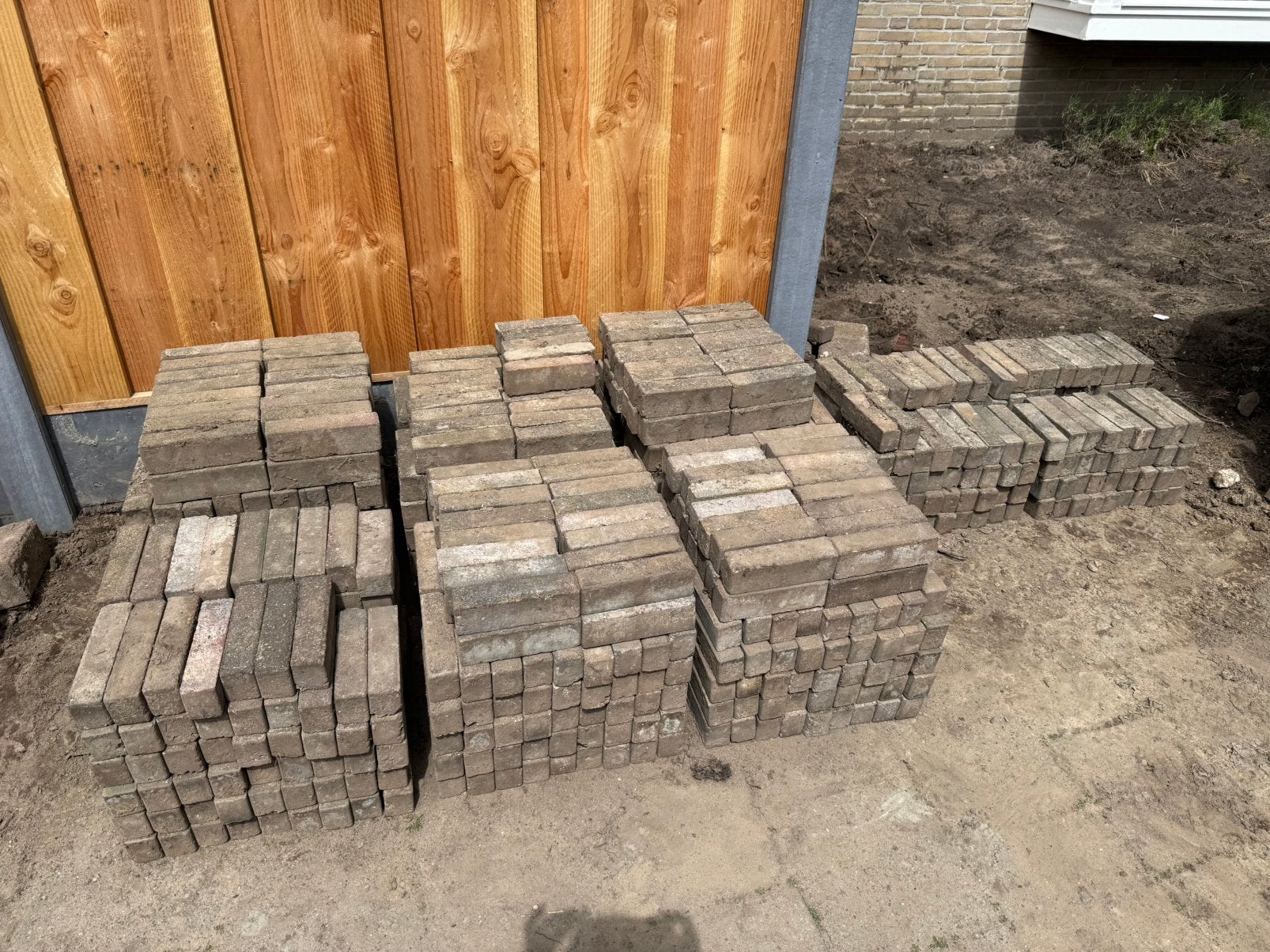 Gratis klinkers, Tuin en Terras, Ophalen, Gebruikt, Beton, Klinkers