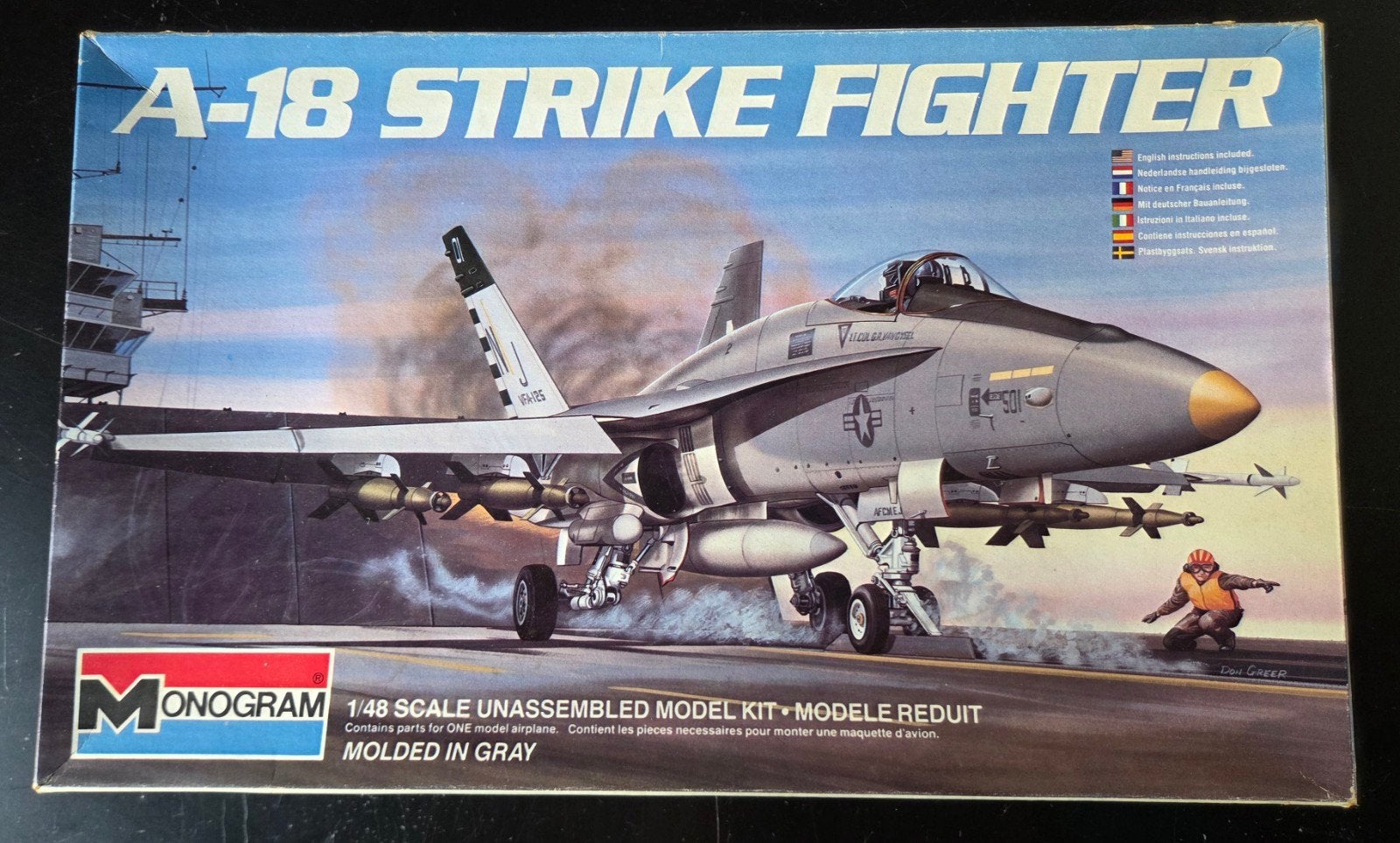 Monogram  A-18 Strike Fighter 1:48 Zie beschrijving, Hobby en Vrije tijd, Modelbouw | Vliegtuigen en Helikopters, Gebruikt, Vliegtuig