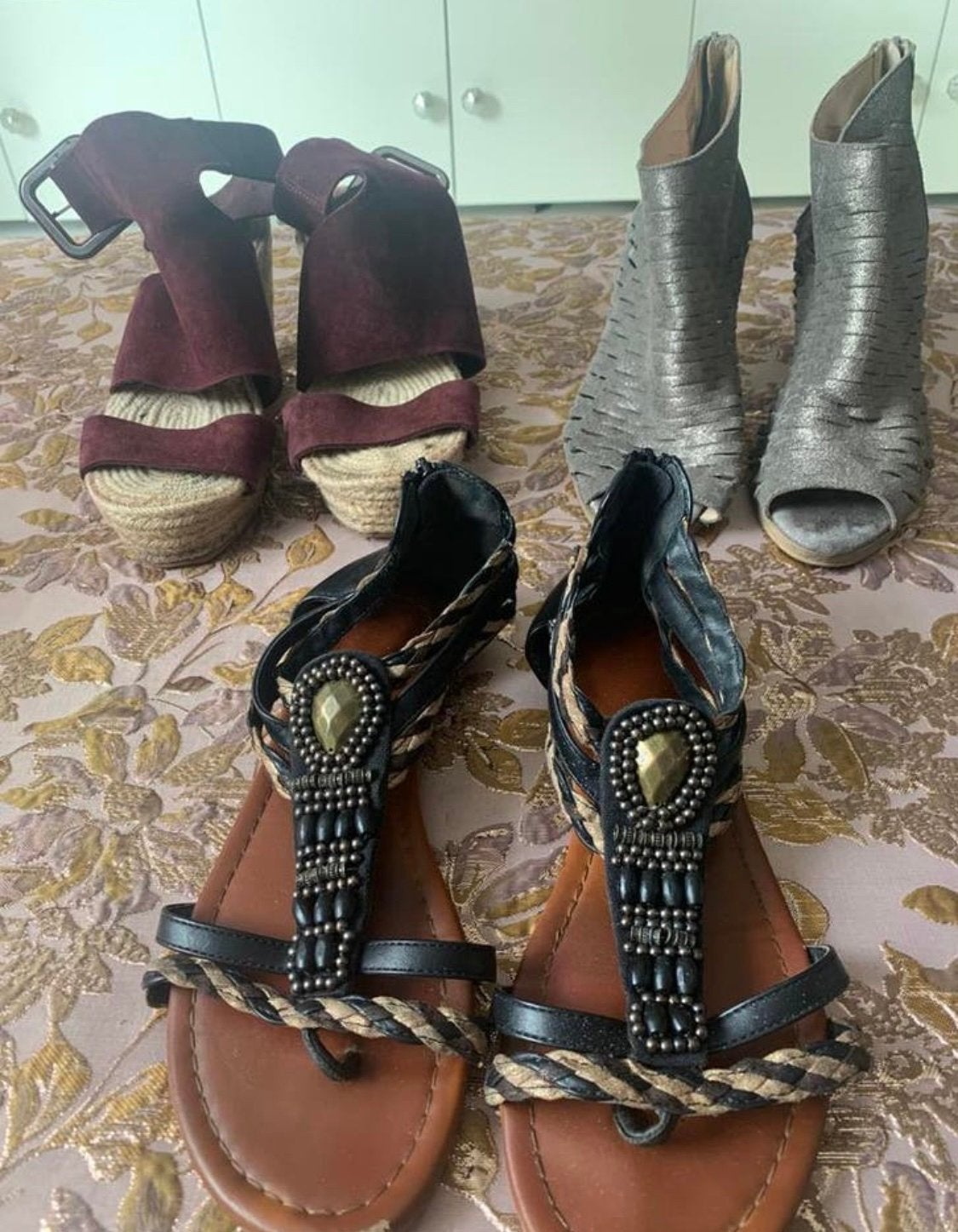4 paar zomerschoenen maat 38 voor 3,50 per stuk, Ophalen of Verzenden, Zo goed als nieuw, Bruin