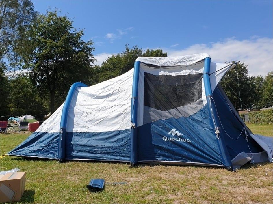 Quechua Air Seconds 4.1 Fresh & Black opblaasbare tent, Caravans en Kamperen, Tenten, Ophalen, Zo goed als nieuw, Tot en met 4
