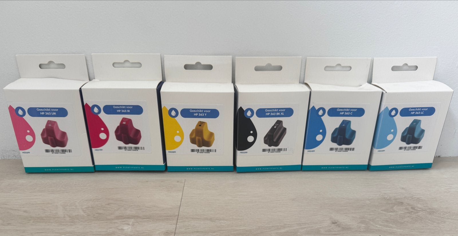 HP 363 Inktpatronen Set - Zwart, Cyaan, Magenta, Geel, Licht, Computers en Software, Ophalen of Verzenden, Nieuw, Cartridge