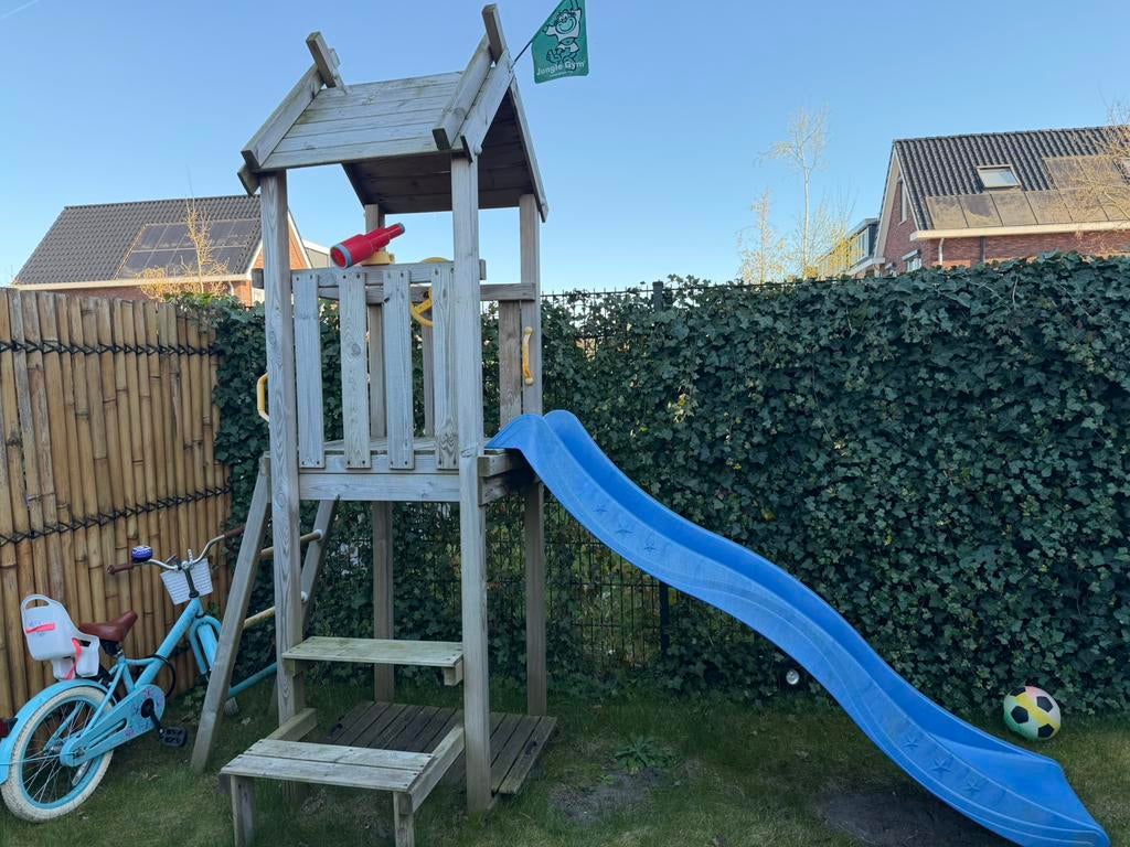 Jungle Gym speeltoestel met glijbaan + zandbak, Ophalen, Gebruikt, Zandbak