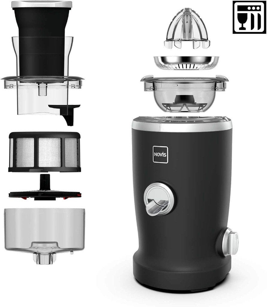 Nieuw | Slowjuicer Novis Vitajuicer S1 zwart, 240 W, Ophalen of Verzenden, Nieuw, Elektrisch, Slowjuicer