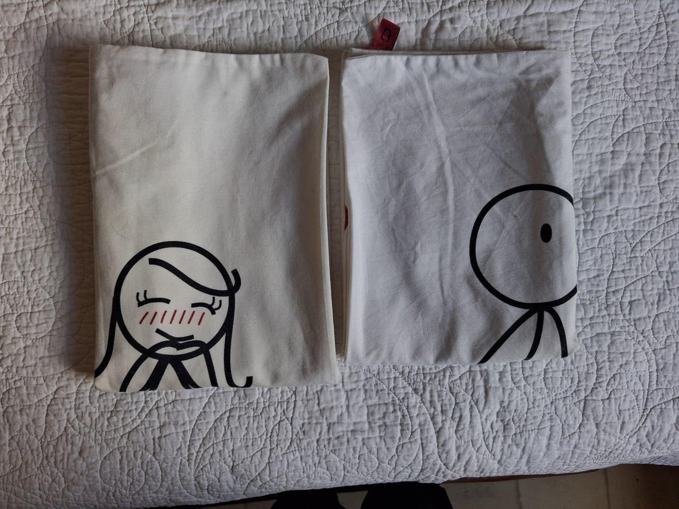 Slopen voor op bed (humor), Katoen, Tweepersoons, Ophalen of Verzenden, Zo goed als nieuw