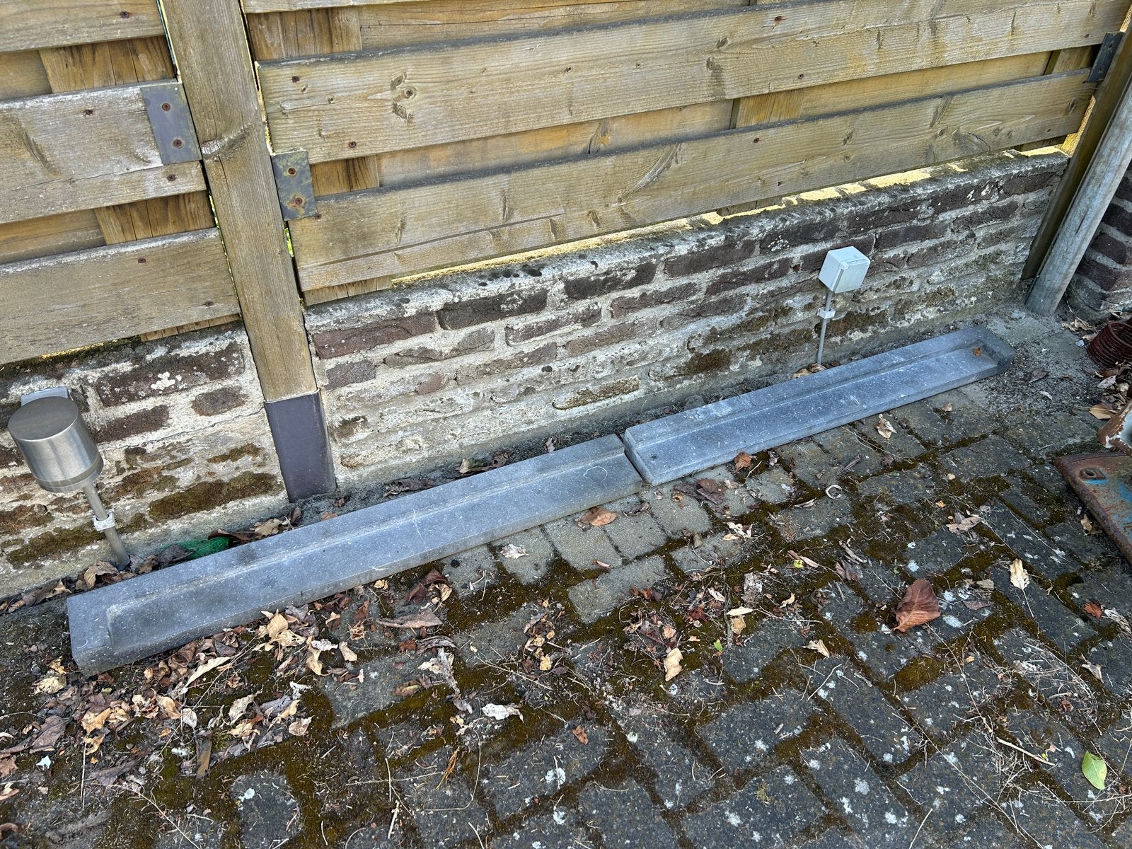 2x natuursteen deurdorpel Belgisch blauwsteen, ongebruikt, Ophalen, Zo goed als nieuw, Hardsteen, Overige typen