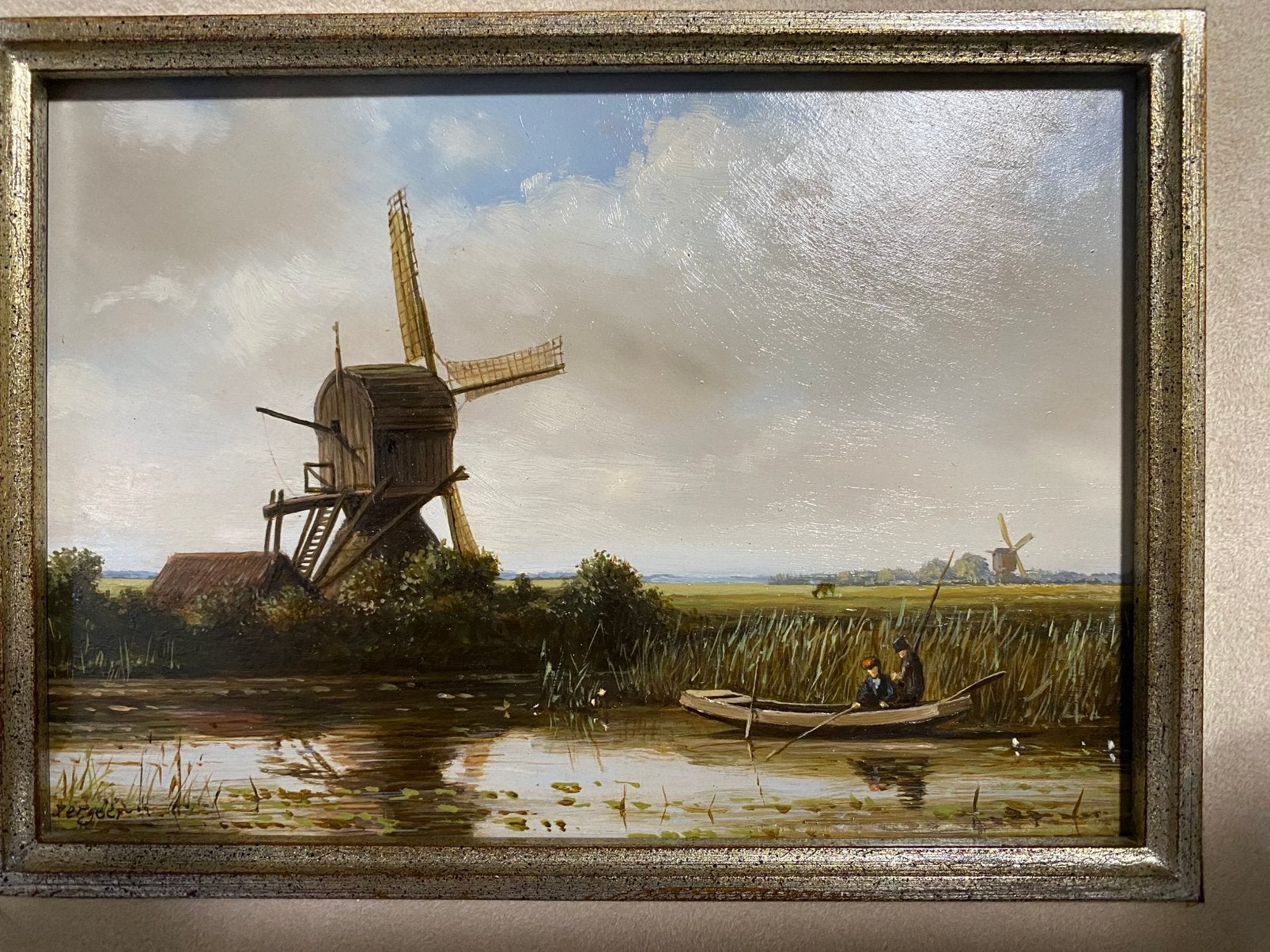 In 't Gein bij Abcoude Vergeer, Antiek en Kunst, Paneel, Nederlandse school, Ophalen of Verzenden, Landschap