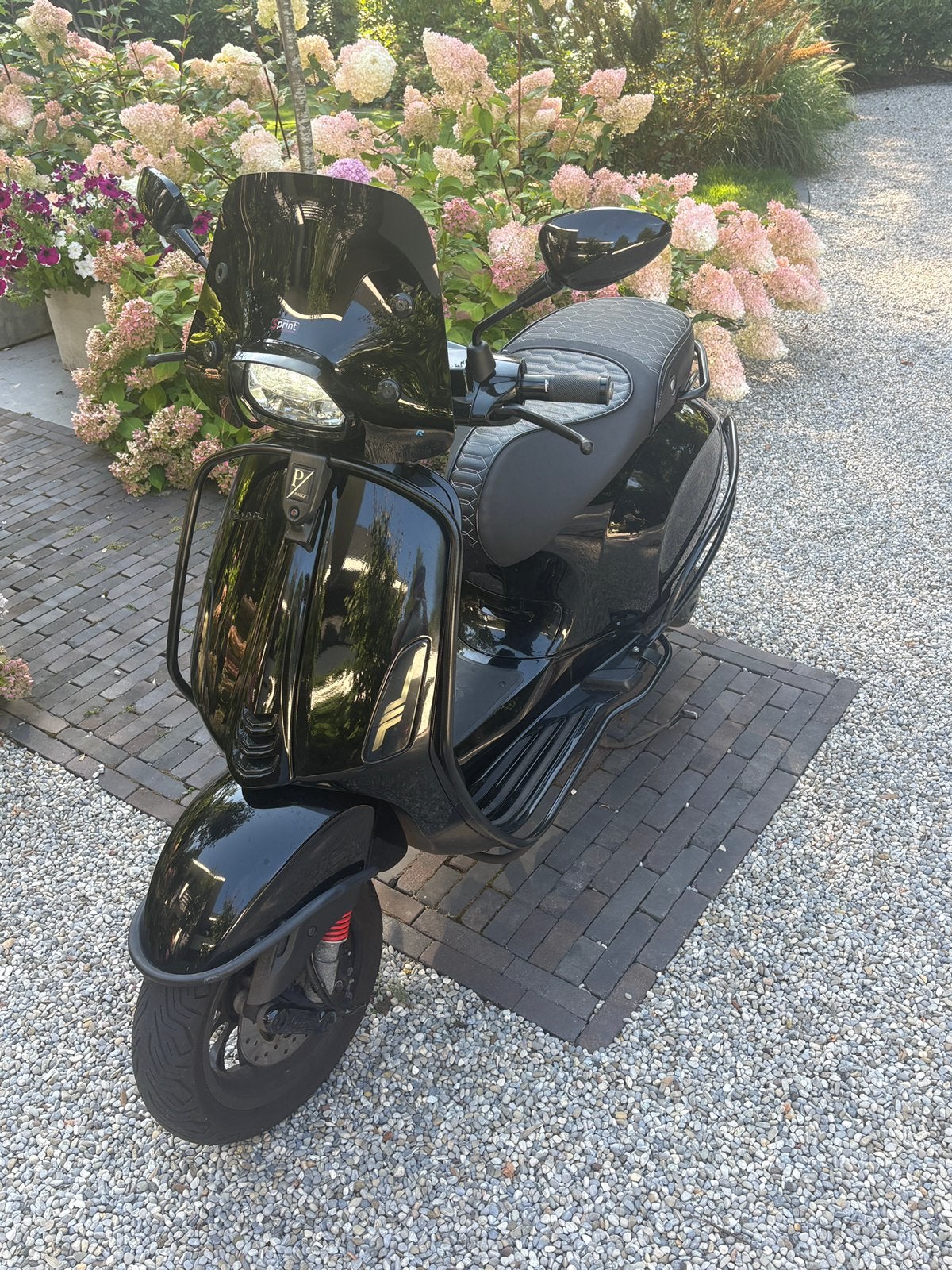 Vespa Sprint 2023 E5 - Black on Black, Fietsen en Brommers, Scooters | Vespa, Ophalen, Maximaal 45 km/u, Vespa S, Zo goed als nieuw