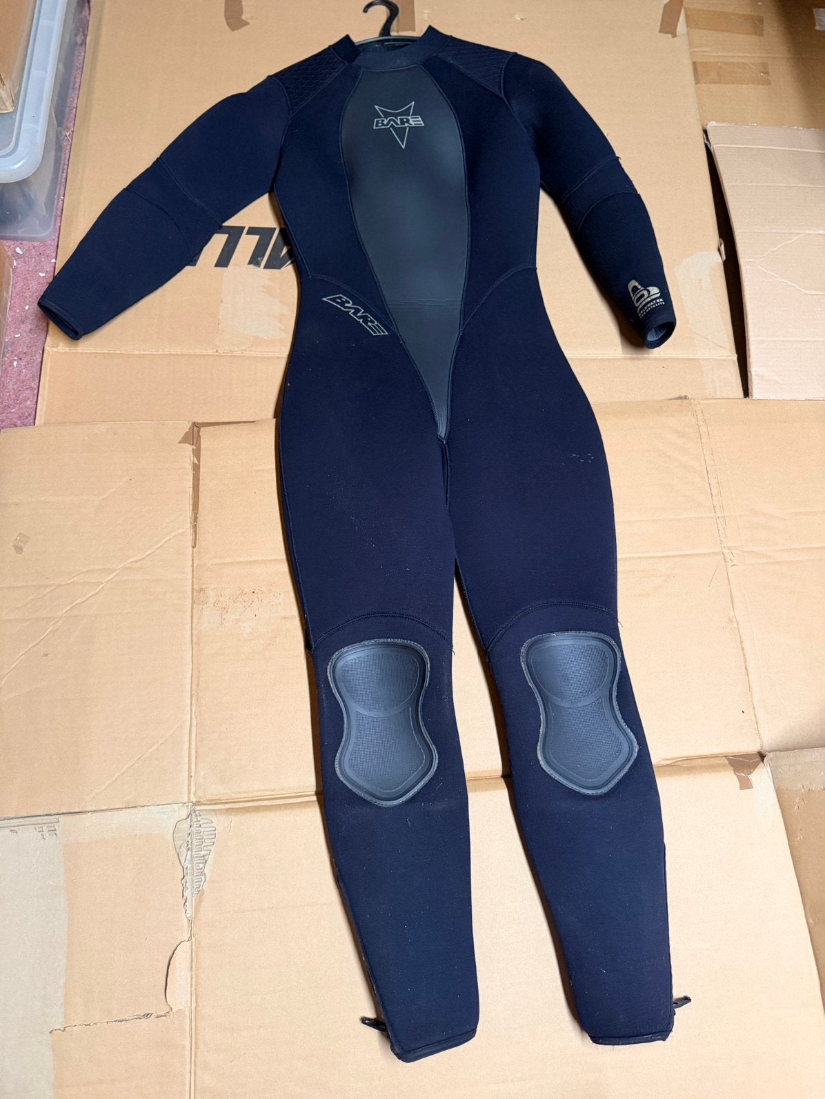 Duikpak wetsuit Bare dubbel 7 met vaste cap, Watersport en Boten, Duiken, Ophalen of Verzenden, Gebruikt, Duikpak