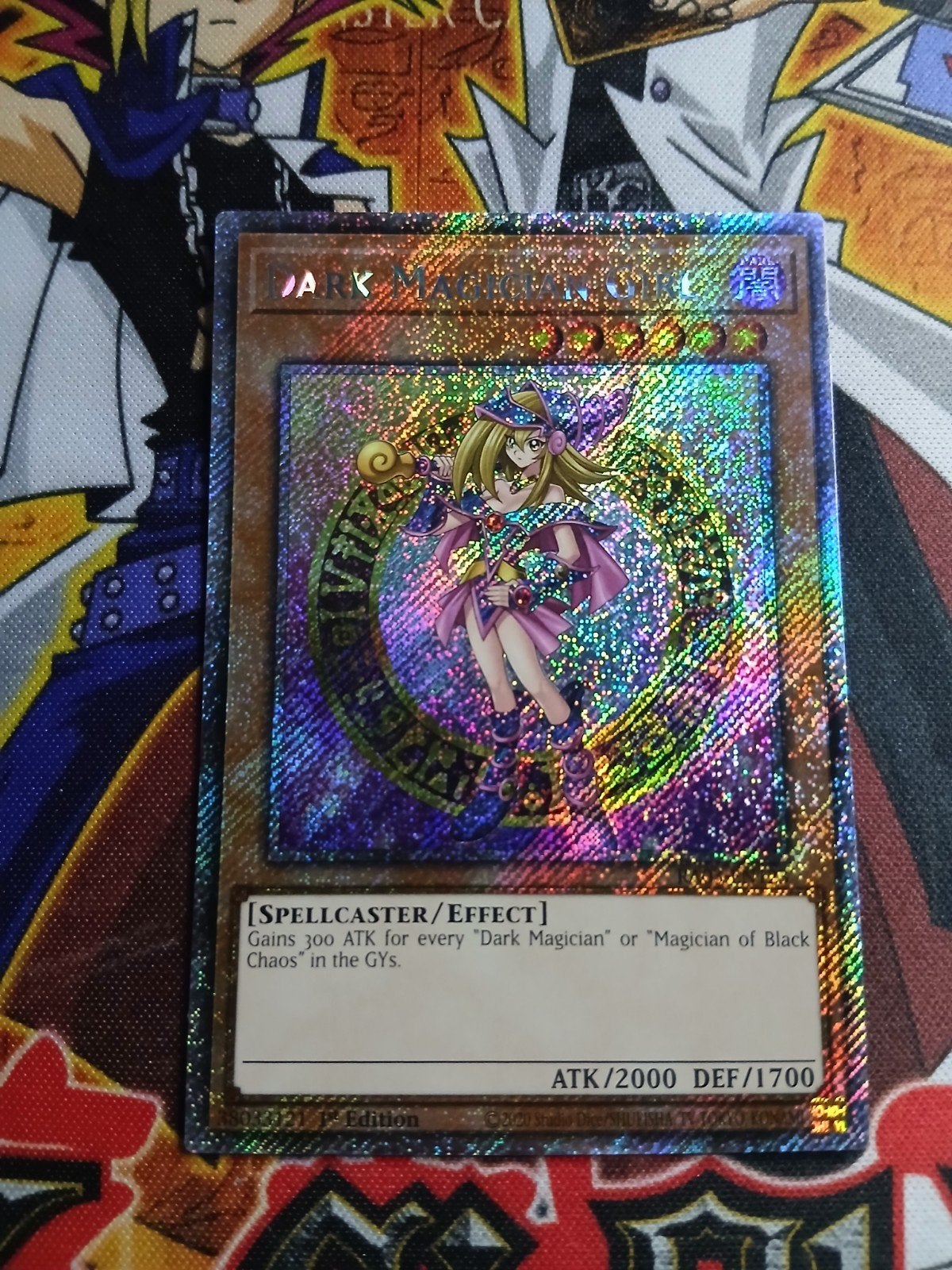 Dark Magician Girl - Platinum Secret Rare RA03 - Yu-Gi-Oh, Ophalen of Verzenden, Zo goed als nieuw, Foil