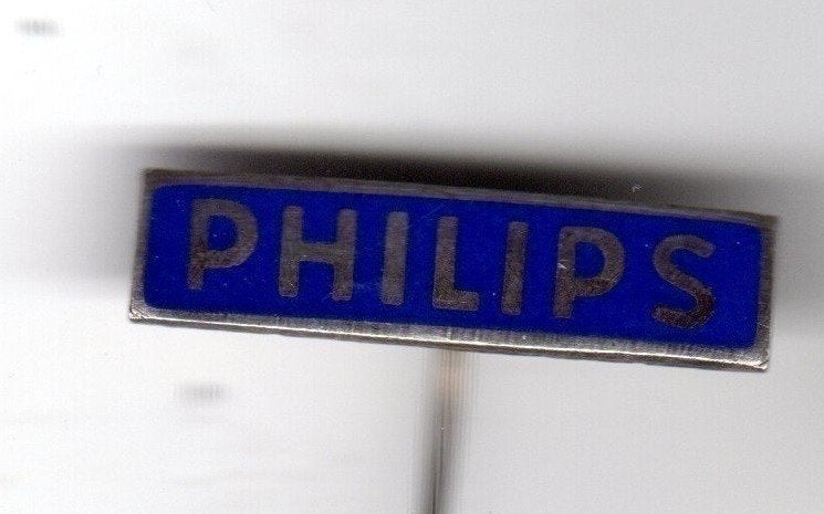 Speldje PHILIPS EINDHOVEN BLAUW EMAILLE (A1), Ophalen of Verzenden, Gebruikt, Overige onderwerpen