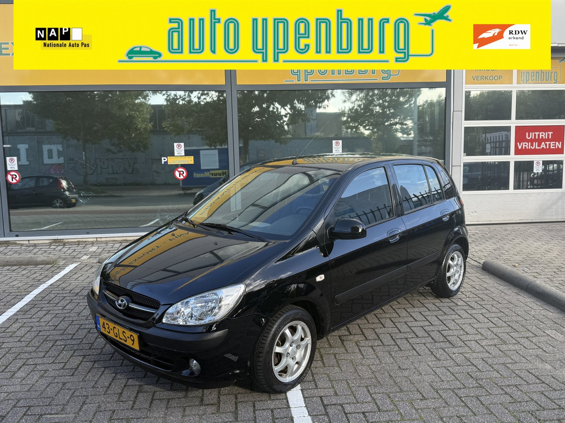 Hyundai Getz 1.4i Active Cool * Airco * 133.549 KM * 5-Deurs, Auto's, Voorwielaandrijving, Zwart, 4 cilinders, Zwart