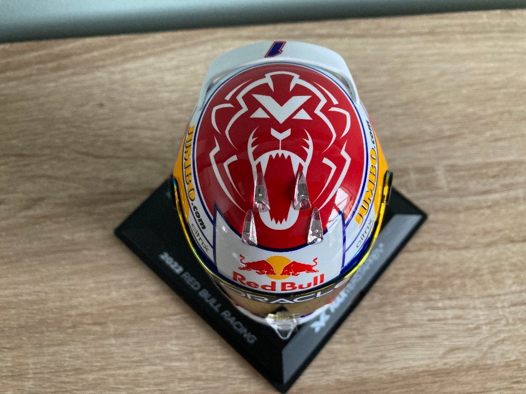 ✅ Max Verstappen 1:4 helm Dutch GP 2022 Red Bull Racing RB18, Ophalen of Verzenden, Nieuw, Formule 1