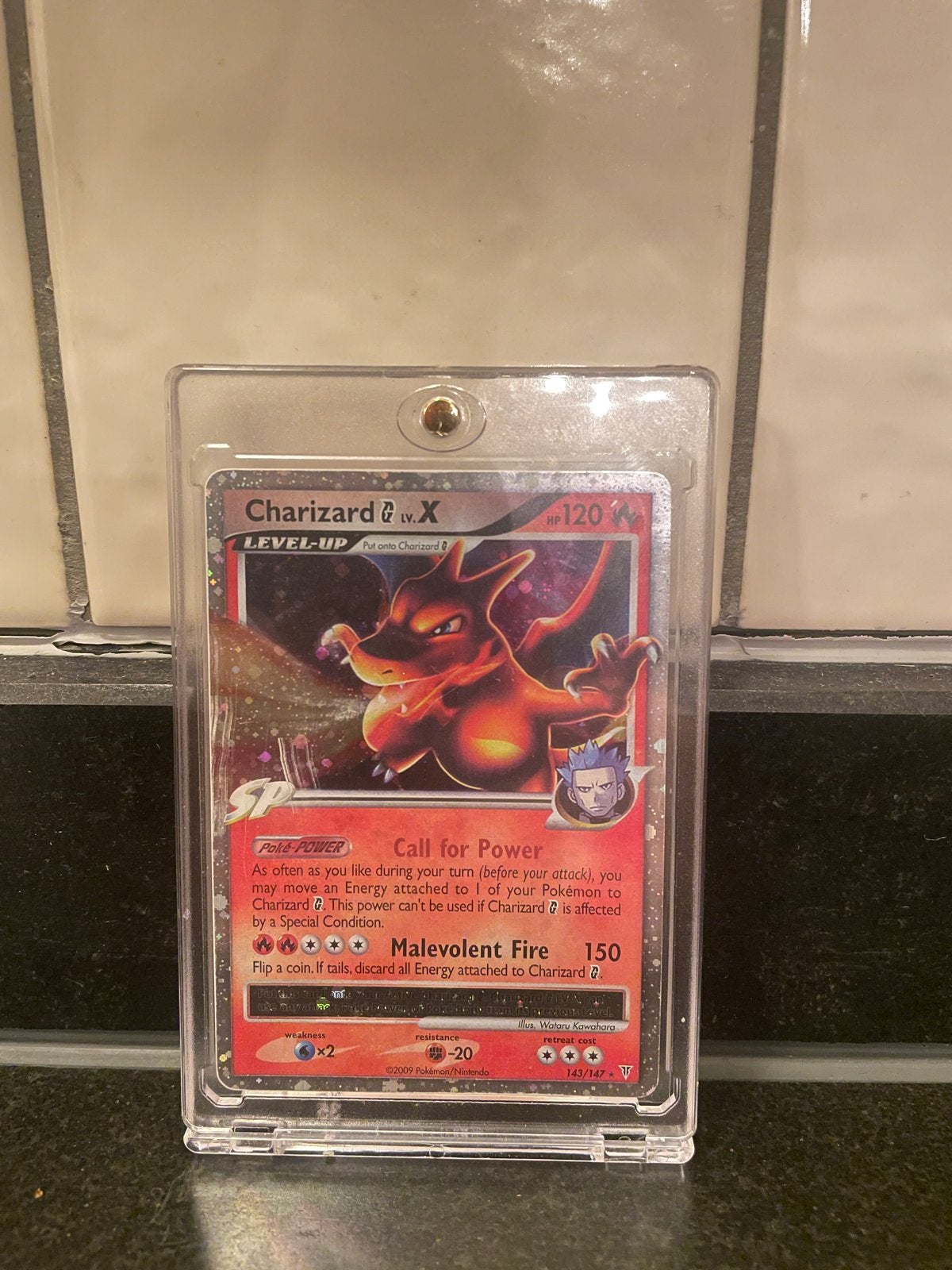 Charizard G LV.X Holo Pokémon kaart., Ophalen of Verzenden, Gebruikt, Losse kaart, Foil