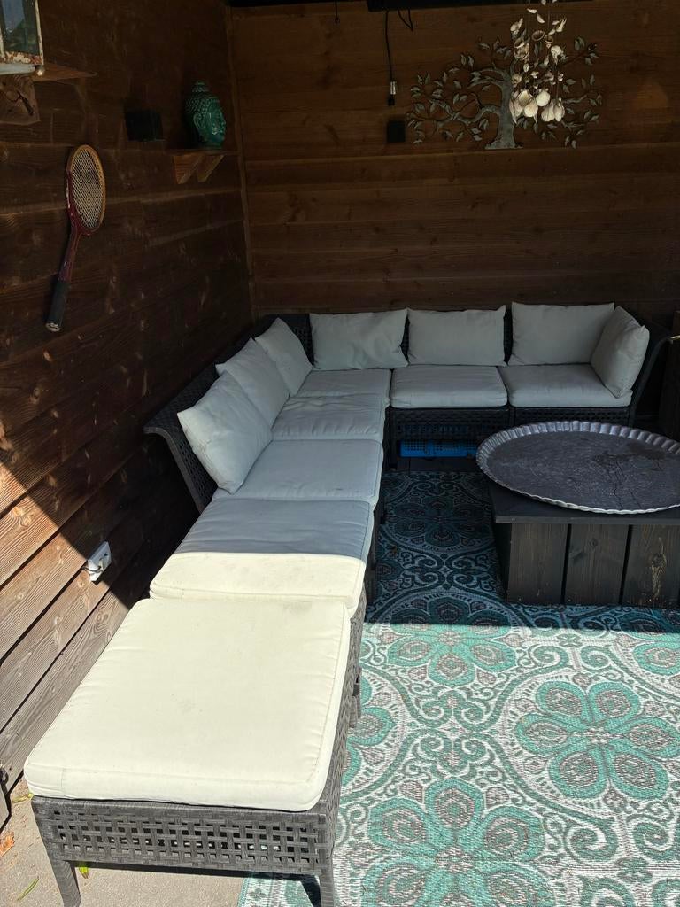 IKEA VITTSKÄR modulaire loungeset tuinbank wicker, Ophalen, Bank, Zo goed als nieuw, Loungeset