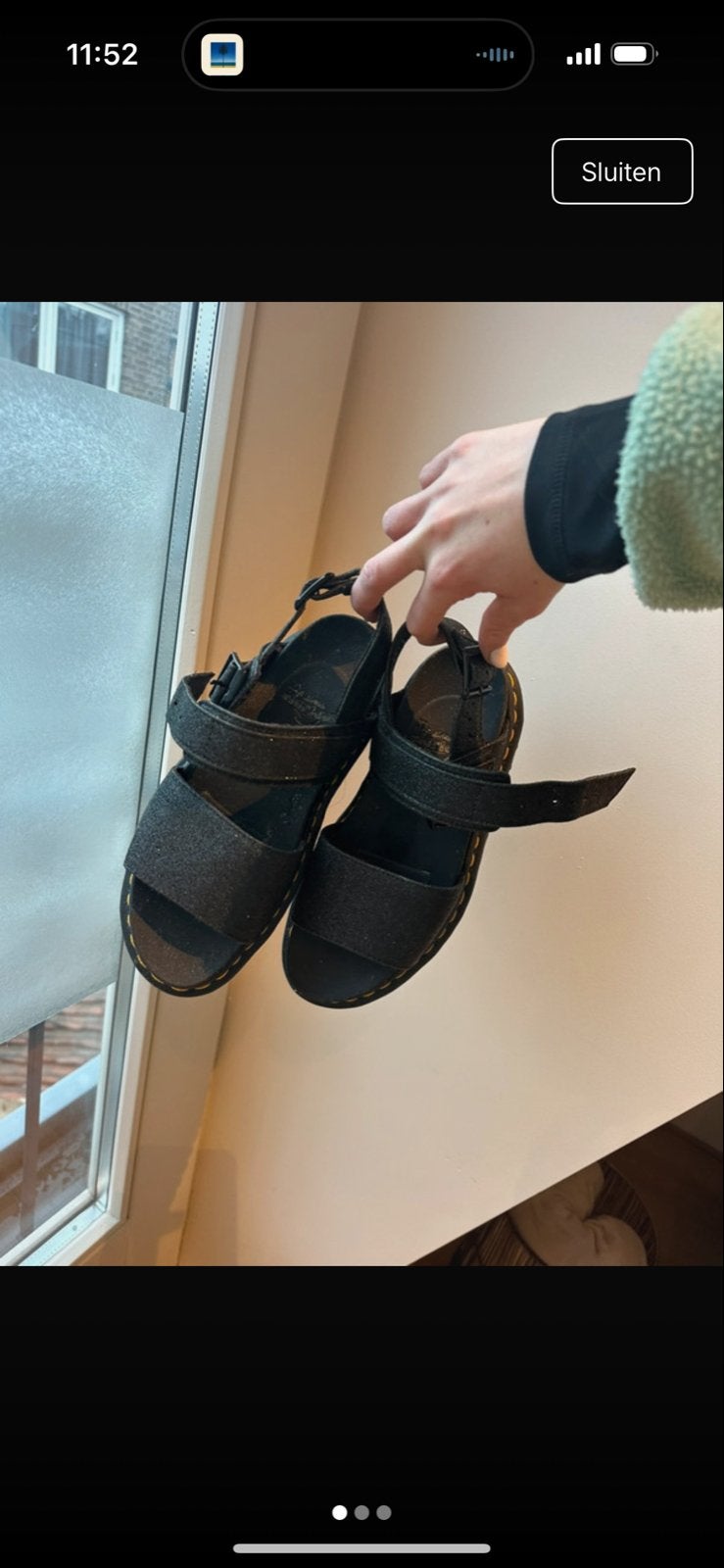 Dr. Martens Gryphon sandalen - Zwart - Maat 39, Ophalen of Verzenden, Zo goed als nieuw, Zwart, Sandalen of Muiltjes