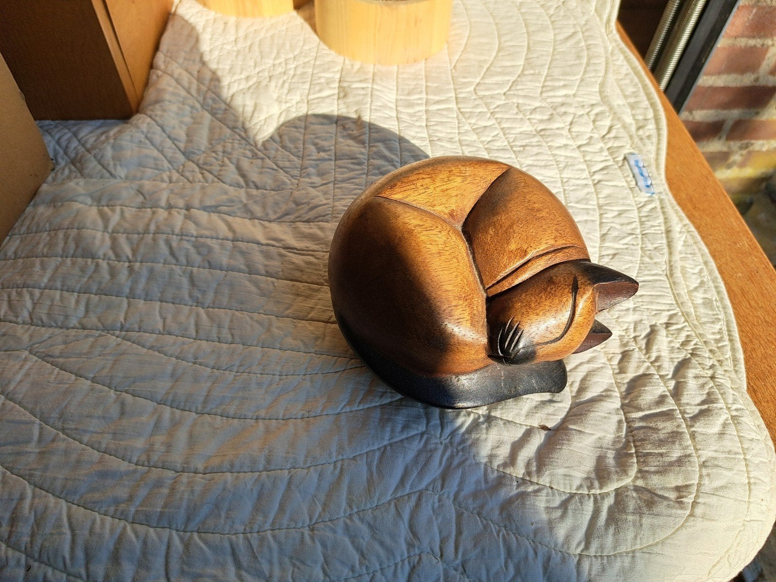 Houten kat decoratie - 3 stuks, Huis en Inrichting, Woonaccessoires | Overige, Ophalen, Hout, Gebruikt, Overige stijlen