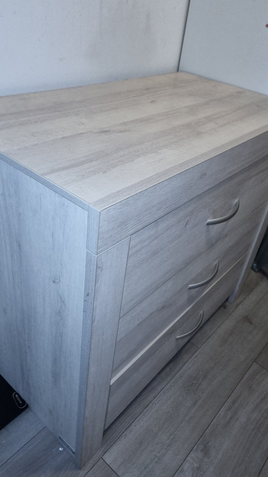 Ladekast / Commode met 3 laden - Licht hout, Ophalen, Gebruikt, 100 tot 150 cm, 100 tot 150 cm