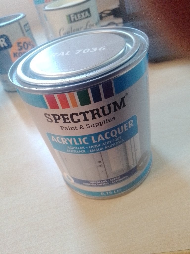 2 blikken spectrum verf nieuw, Doe-het-zelf en Verbouw, Ophalen of Verzenden, Nieuw, Grijs