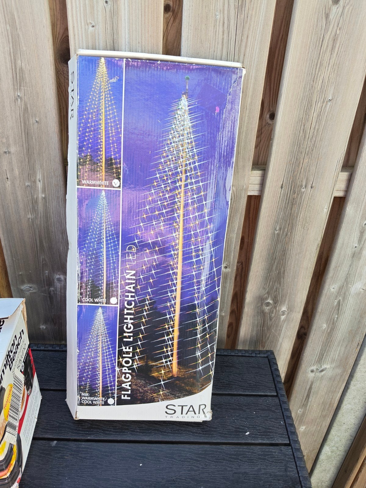 STAR Trading Vlaggenmast Lichtketting LED Warm Wit, Tuin en Terras, Buitenverlichting, Kunststof, Minder dan 50 watt, Overige typen