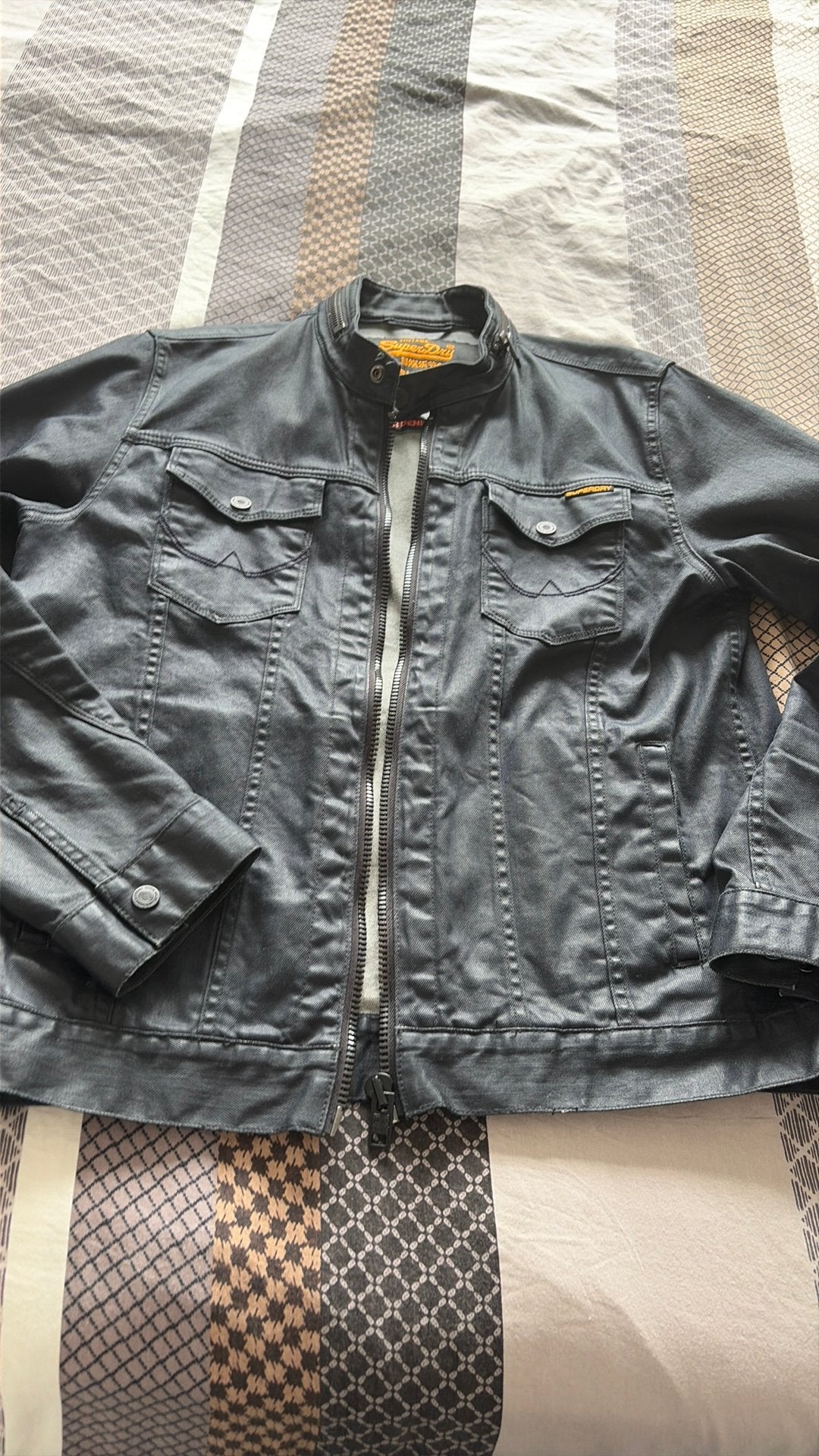 Superdry gecoat denim jack nieuw, Ophalen of Verzenden, Nieuw, Maat 56/58 (XL), Blauw