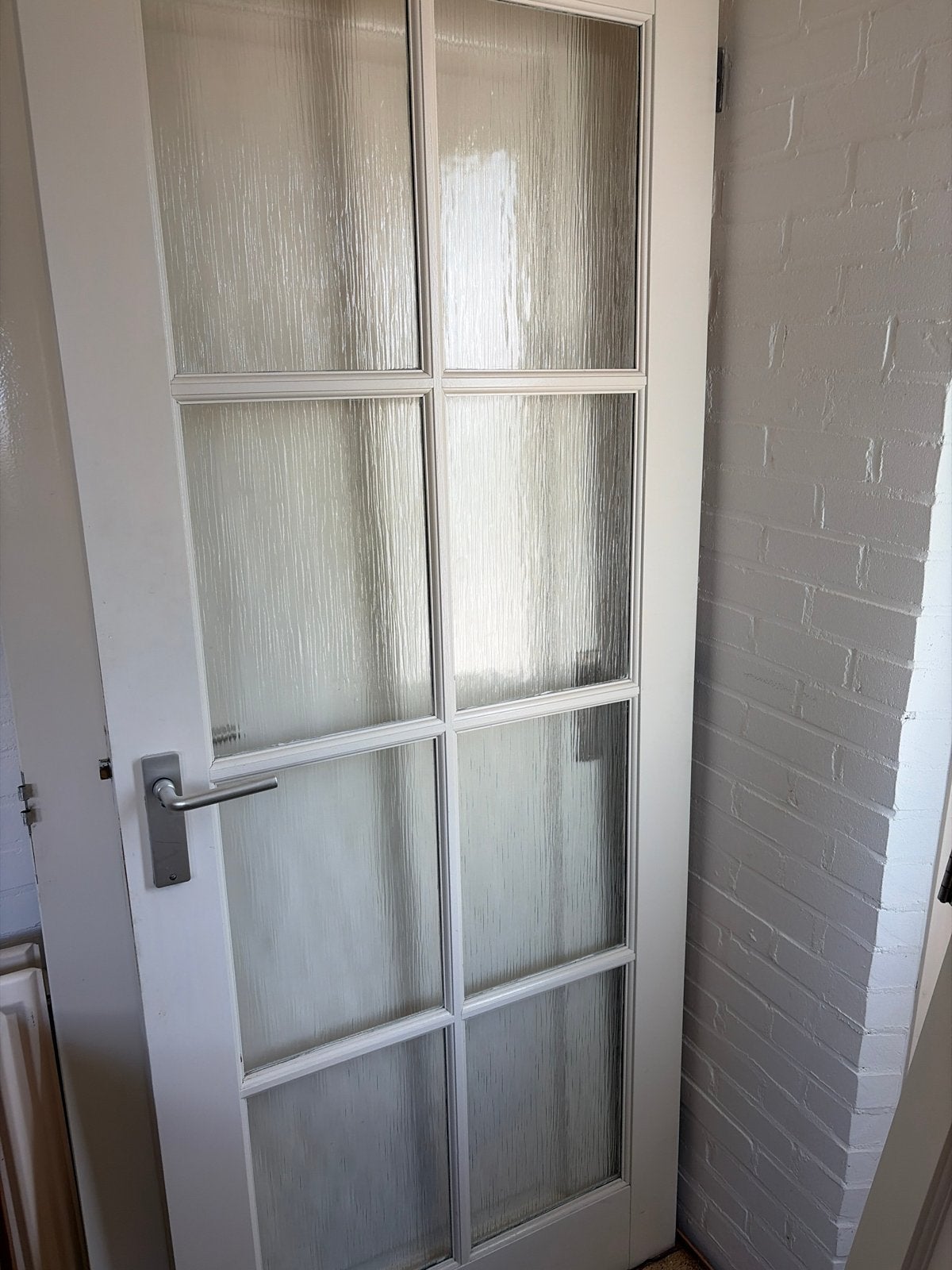 Binnendeur met glaspanelen, Ophalen, Gebruikt, 80 tot 100 cm, Binnendeur