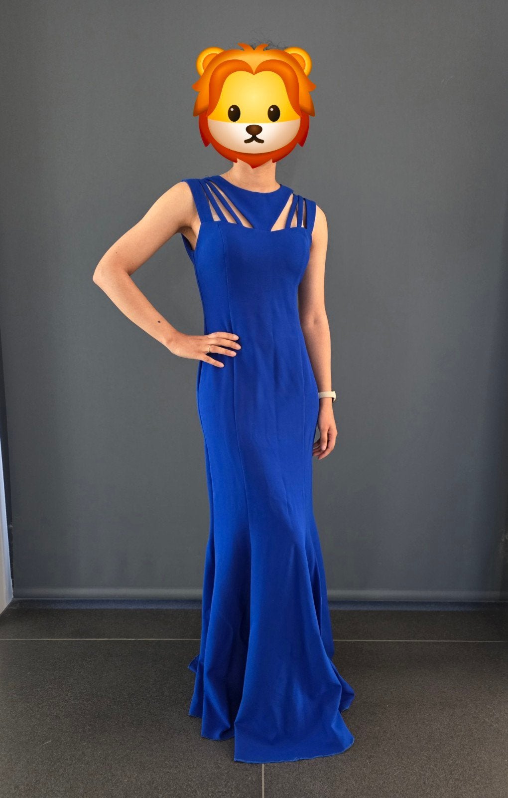 maxi jurk gala koningsblauw, Galajurk, Blauw, Ophalen of Verzenden, Zo goed als nieuw