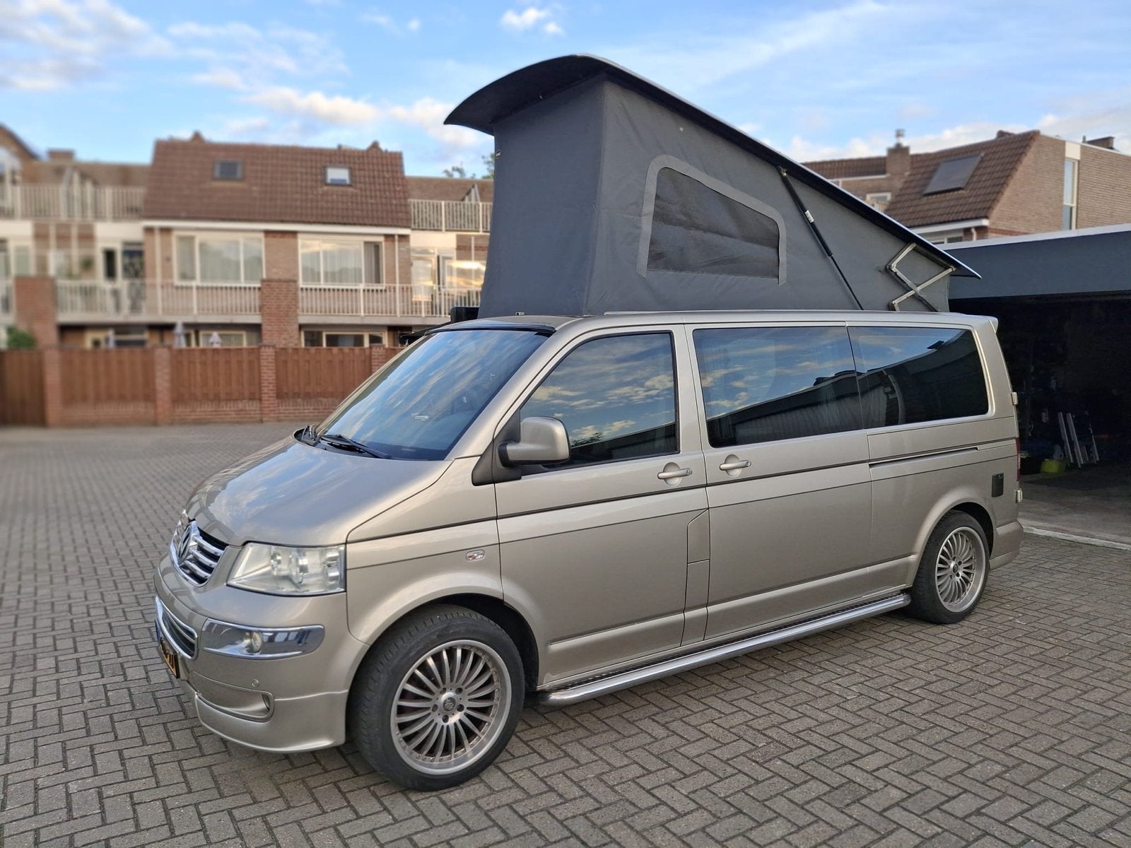 VW Transporter T5 FSL Camper DSG automaat dubbele schuifdeur, Automaat, Luifel, Achteruitrijcamera, Koelkast