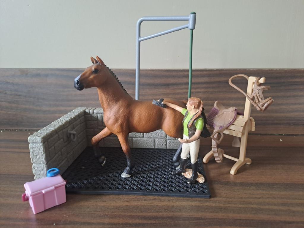 Schleich wasplaats, Verzamelen, Speelgoed, Ophalen of Verzenden, Zo goed als nieuw