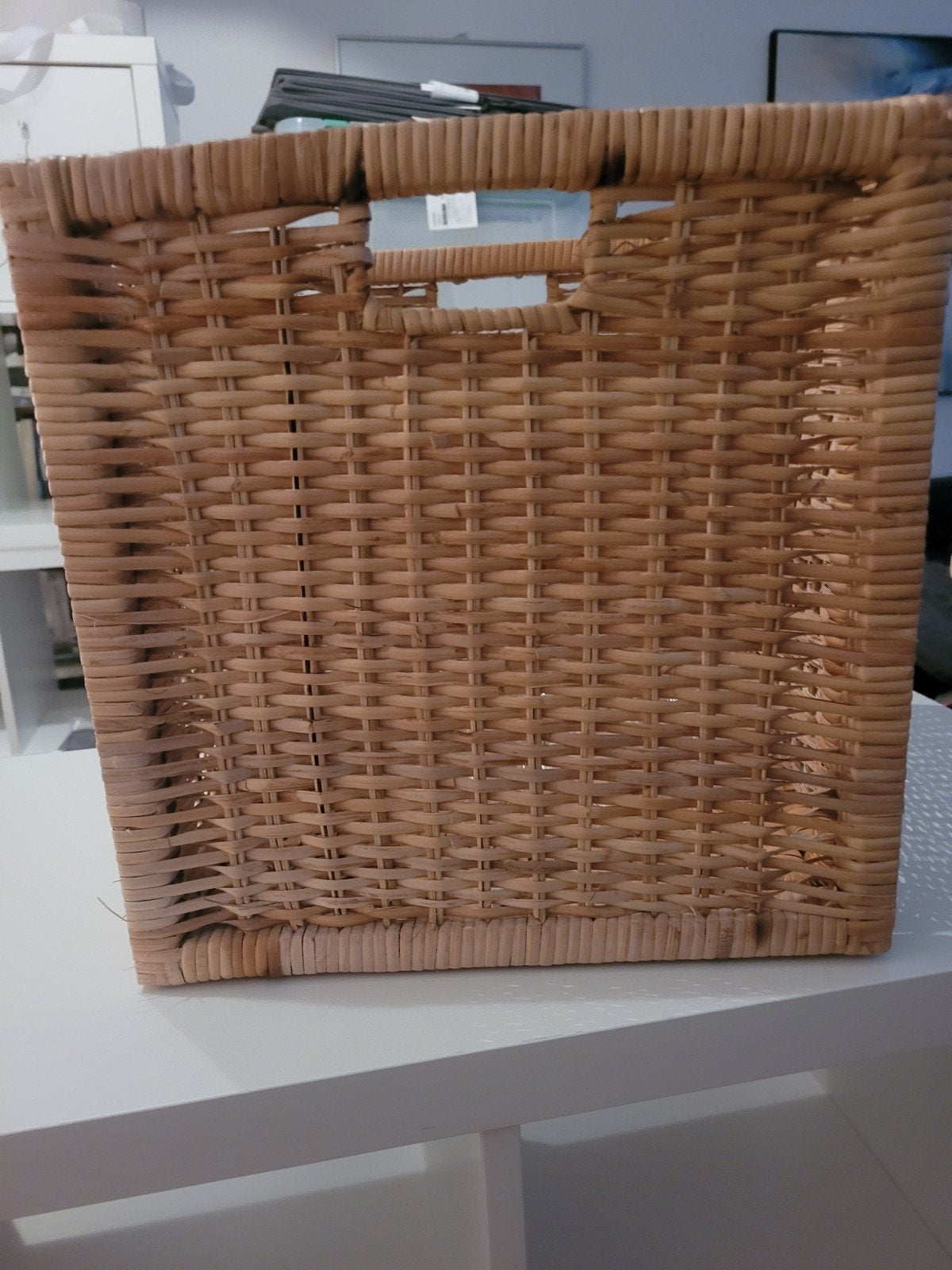 rotan mand ikea, Huis en Inrichting, Woonaccessoires | Schalen en Manden, Ophalen, Zo goed als nieuw, Rond, Riet