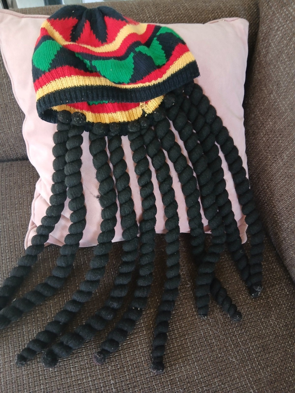 Rasta Muts met Dreads - One Size, Kleding | Dames, Hoed, One size fits all, Ophalen of Verzenden, Onbekend